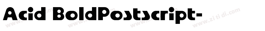 Acid BoldPostscript字体转换